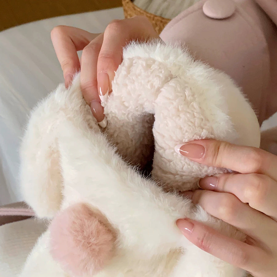 Autumn/Winter Cute Cartoon Bunny Ears Slippers Boots