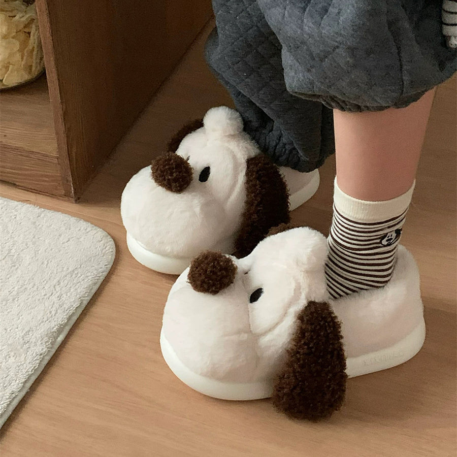 Autumn/Winter Cute Cartoon Dog Slippers