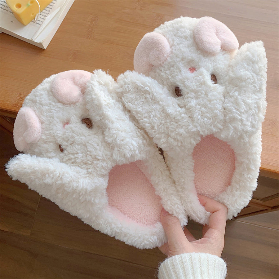 Autumn/Winter Cute Cartoon Heart Rabbit Slippers