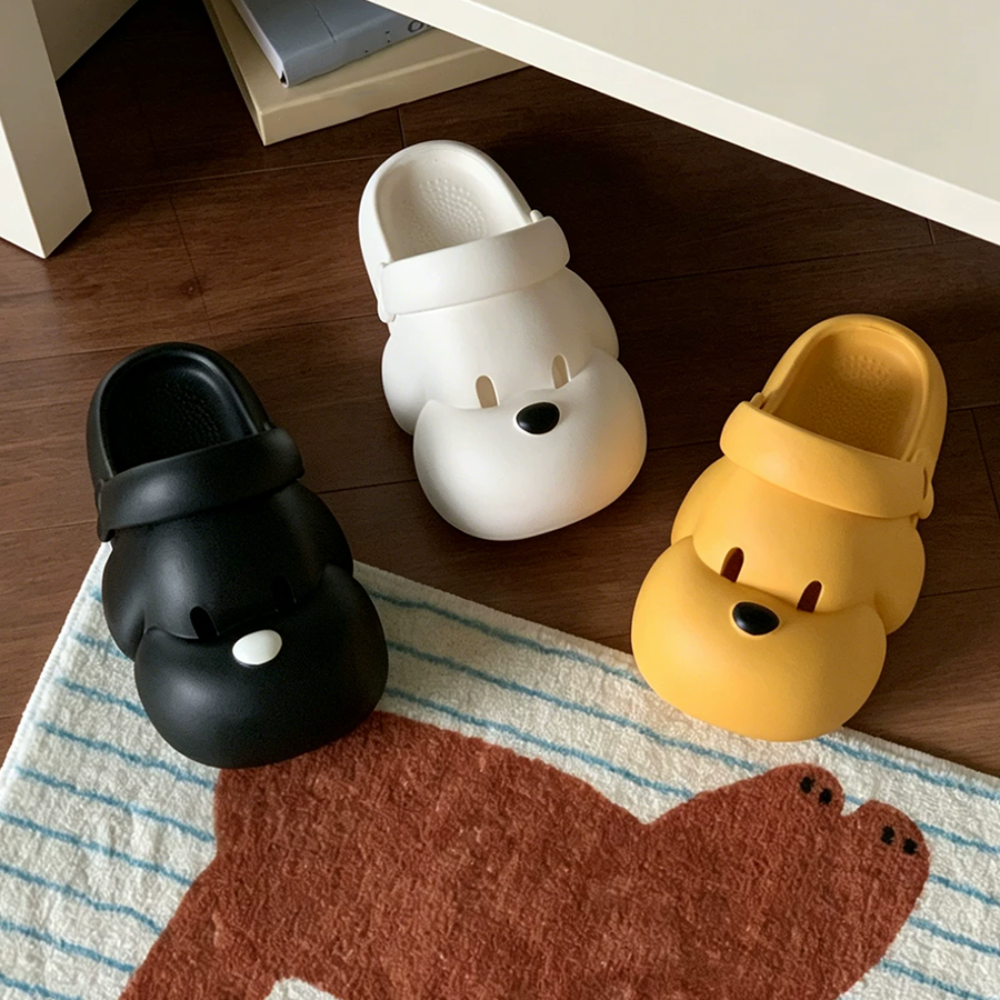 Summer Slightly Low Arch Cute Cartoon Dog Clogs