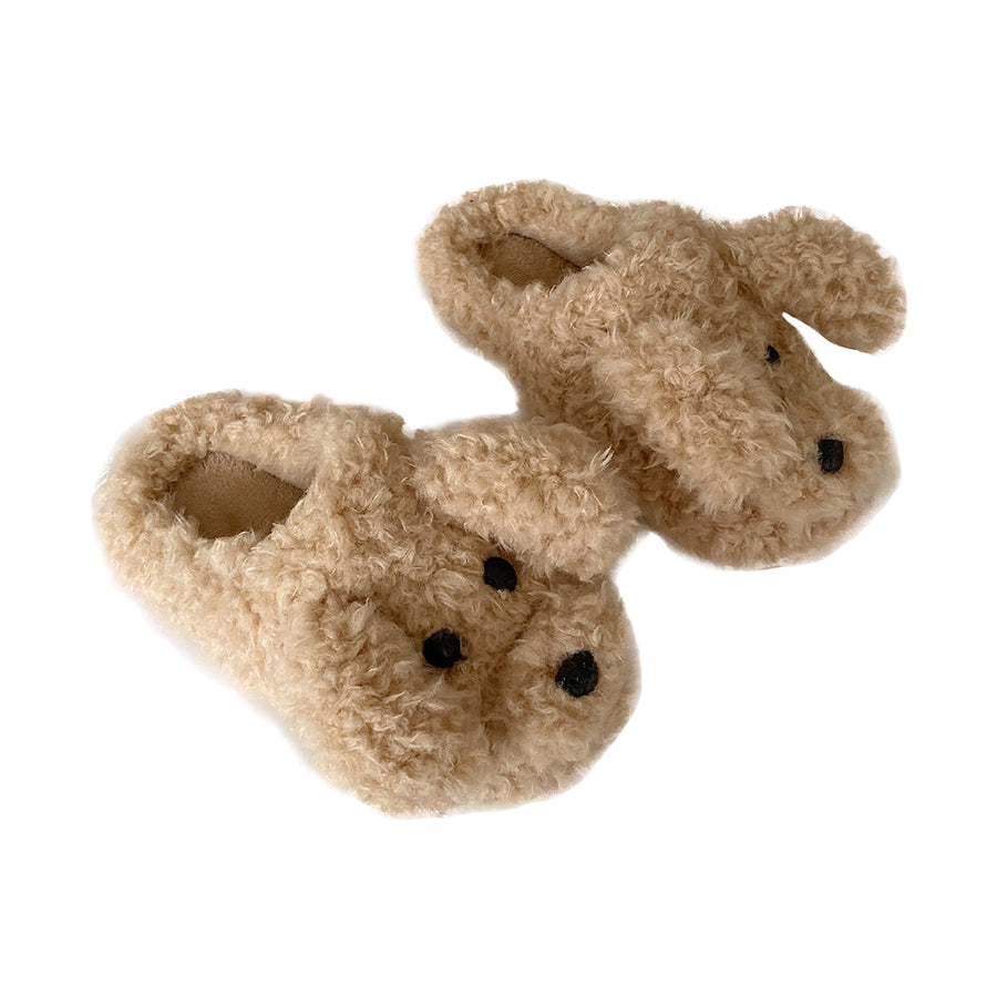 Autumn/Winter Cute Lovely Curly Teddy Puppy Styling Design Slippers