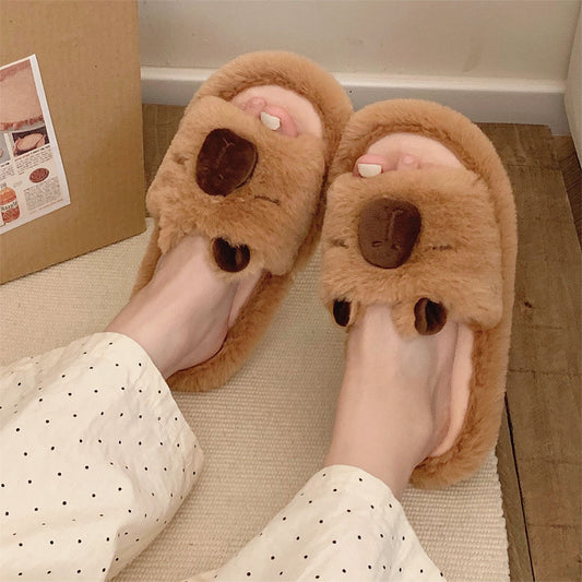 Autumn/Winter Cute Capybara Slippers