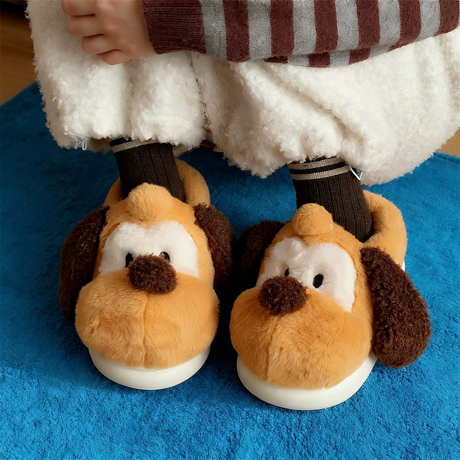 Autumn/Winter Cute Cartoon Dog Slippers