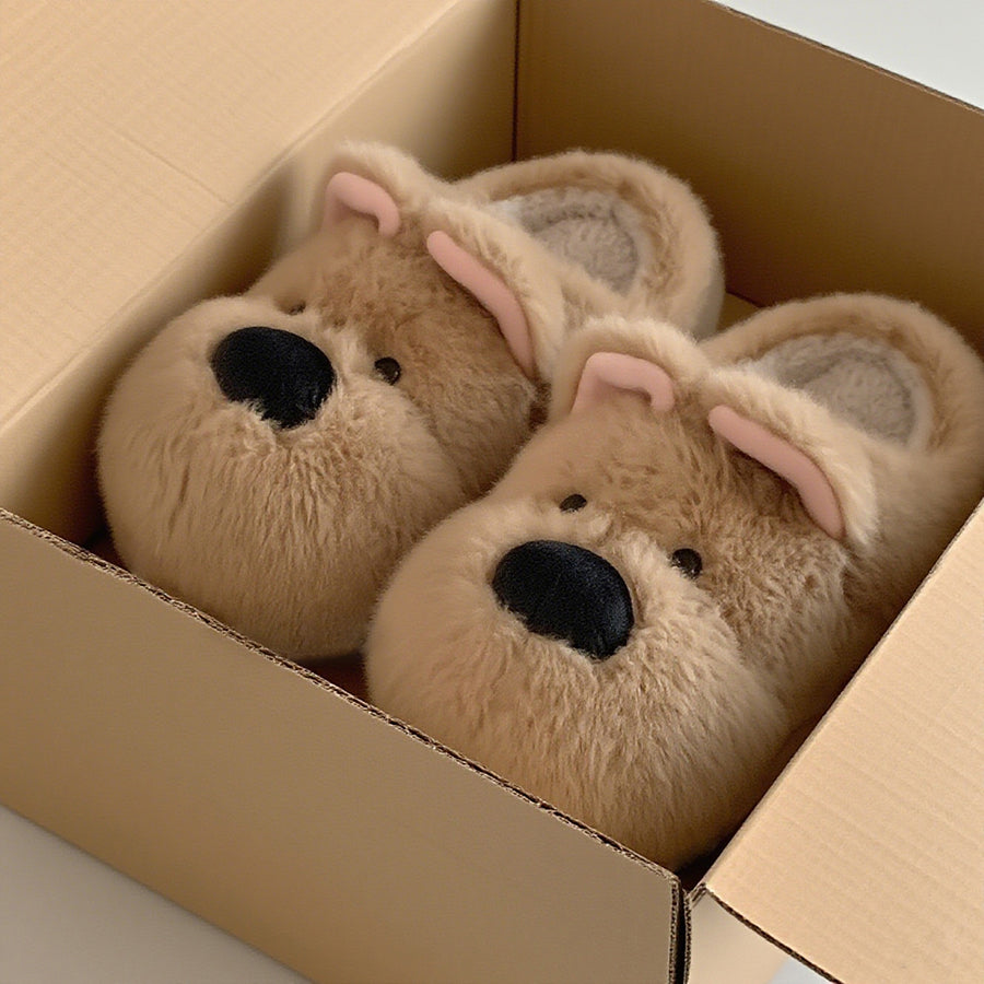 Autumn/Winter Cute West Highland White Terrier Dog Slippers For Women
