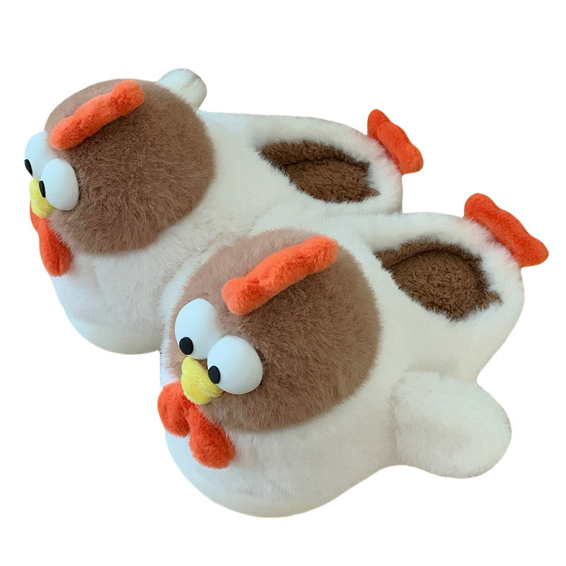 Autumn/Winter Cute Cartoon Chicken Slippers