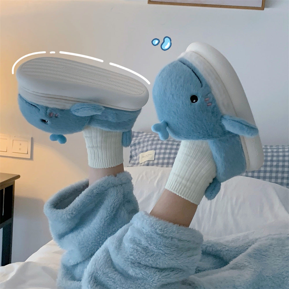 Autumn/Winter Cute Little Whale Slippers For Women