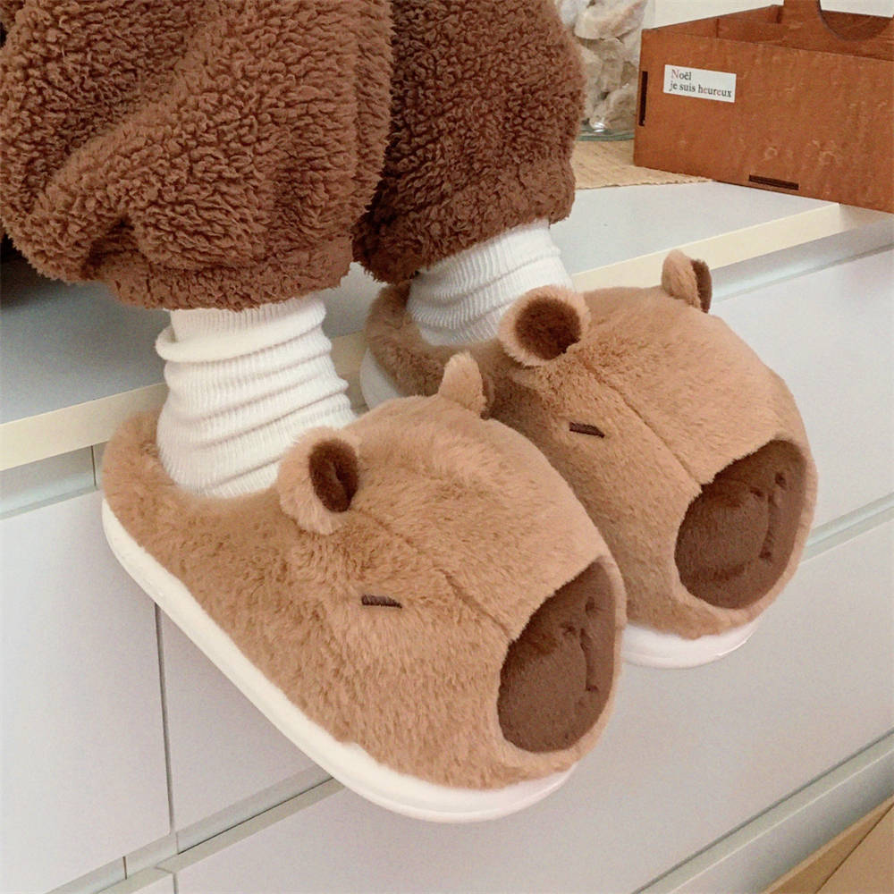 Autumn/Winter Cute Cartoon Capybara Slippers