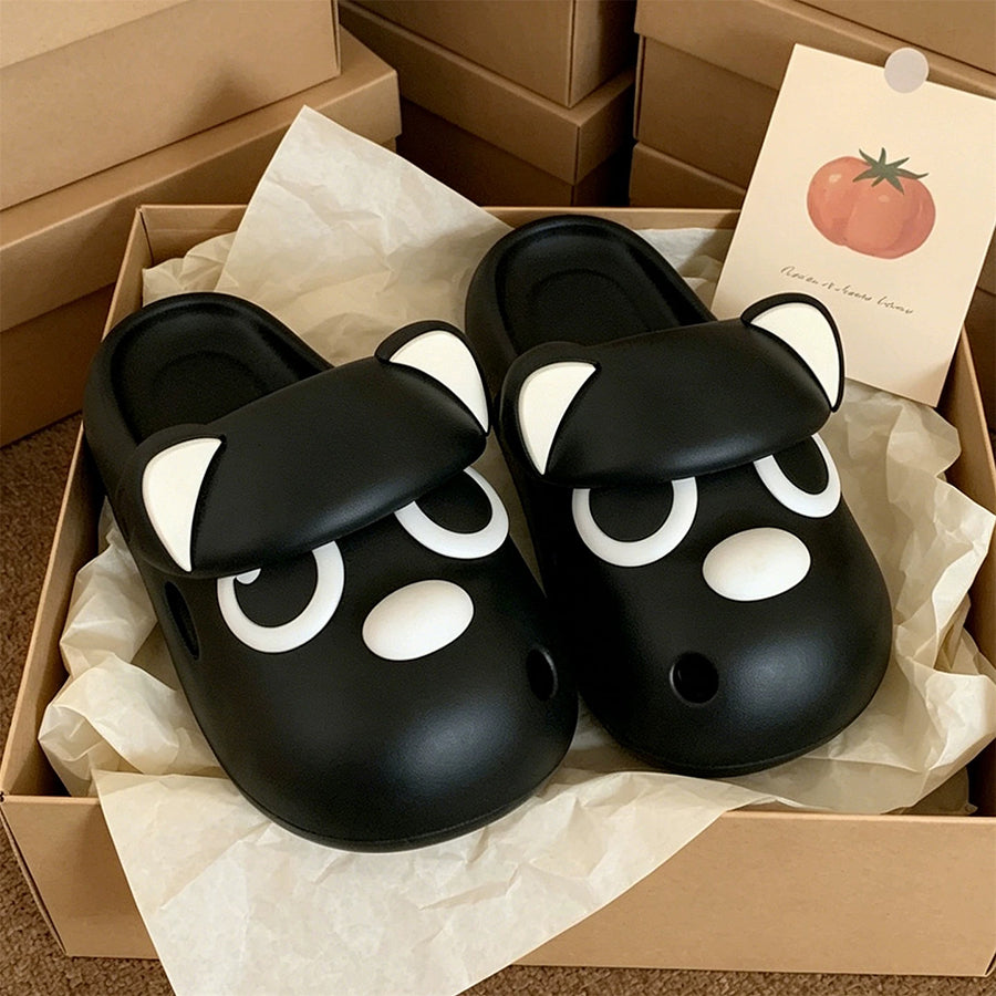 Summer Slightly Low Arch Cute Cartoon Angry Little Dog Clogs