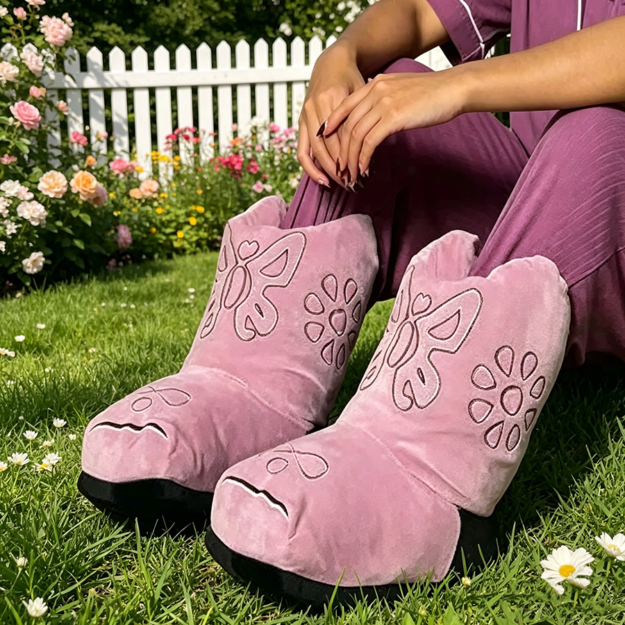 Autumn/Winter Western Cowboy Boot Slippers