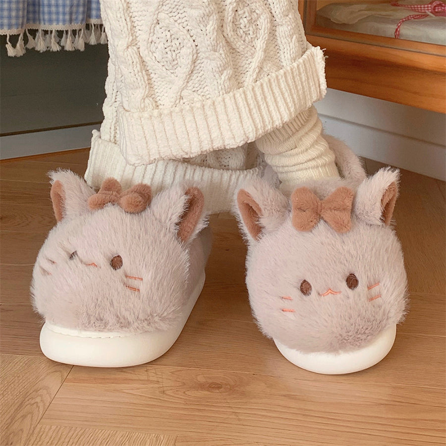 Autumn/Winter Cute Cat Slippers For Women