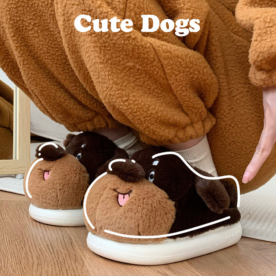 Autumn/Winter Cute Cartoon Dog Slippers