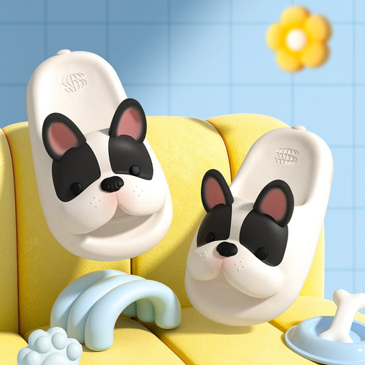 Summer Cute Cartoon Frenchie Slides Dog Slippers