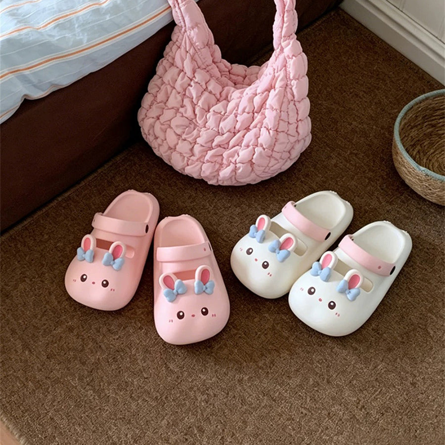 Summer Slightly Low Arch Cute Cartoon Little Rabbit Lolita Mary Jane Slides