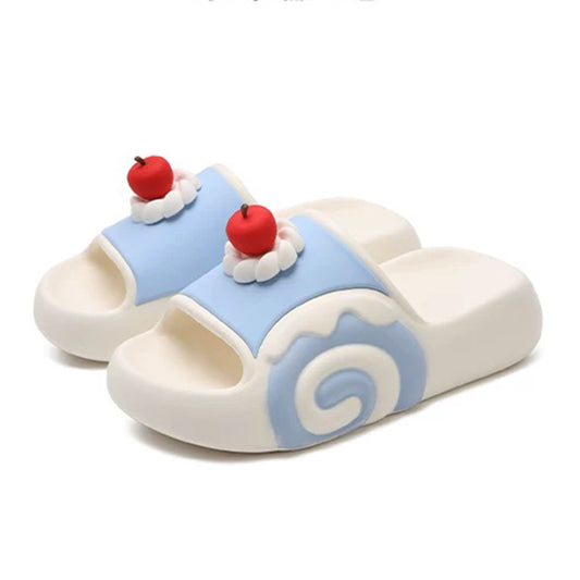 Summer Slightly Low Arch Cute Cartoon Cherry Bread Slides