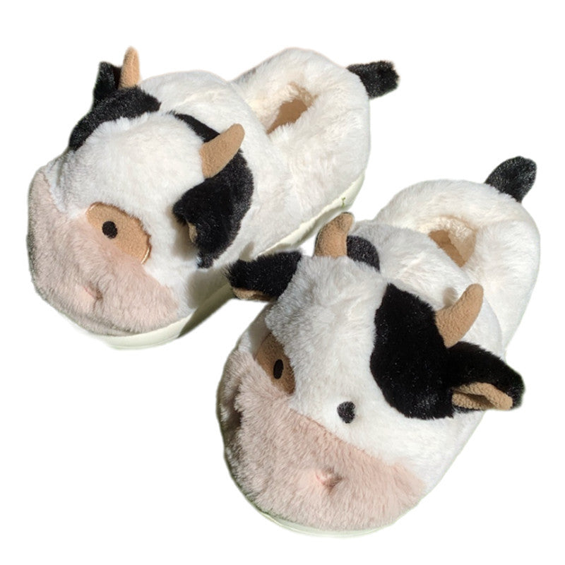 Autumn/Winter Cute Cartoon Cow Slippers