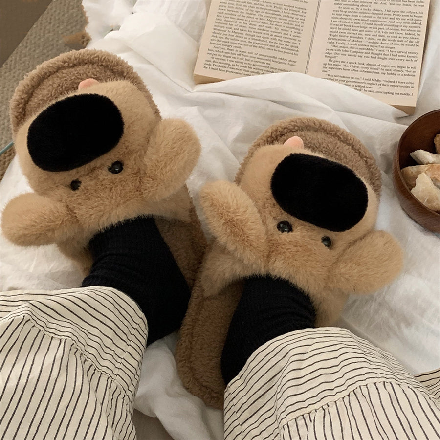 Autumn/Winter Cute Dog Slippers For Women