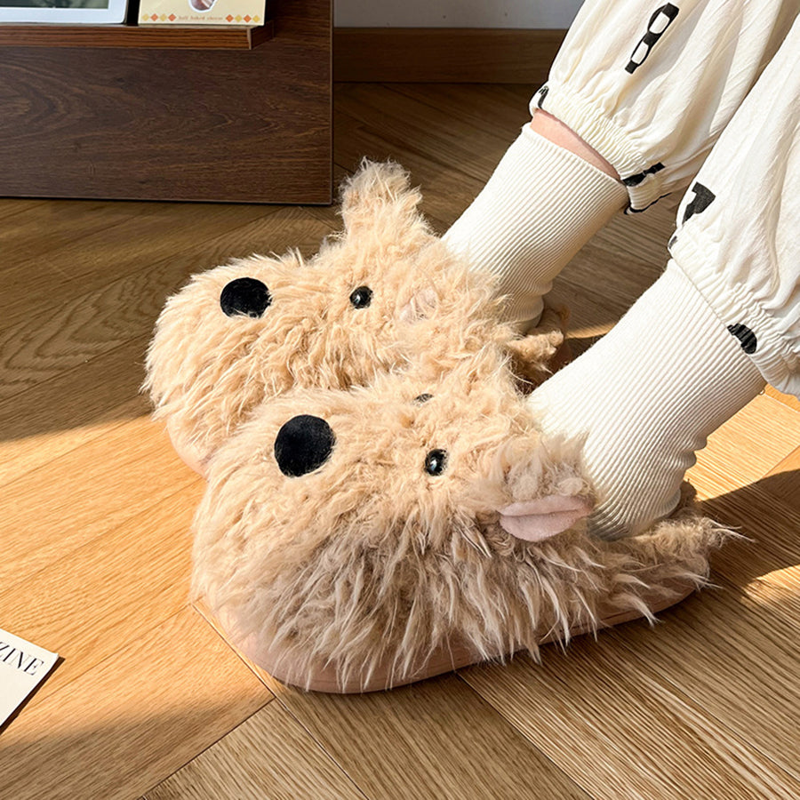 Autumn/Winter Cute Cartoon Scruffy Westie Dog Slippers