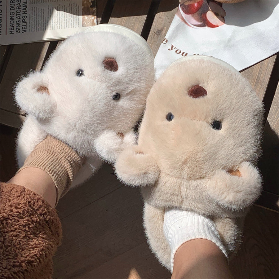Autumn/Winter Cute Cartoon Bear Slippers
