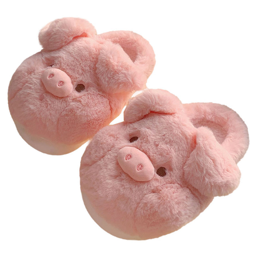 Autumn/Winter Cute Pink Pig Slippers