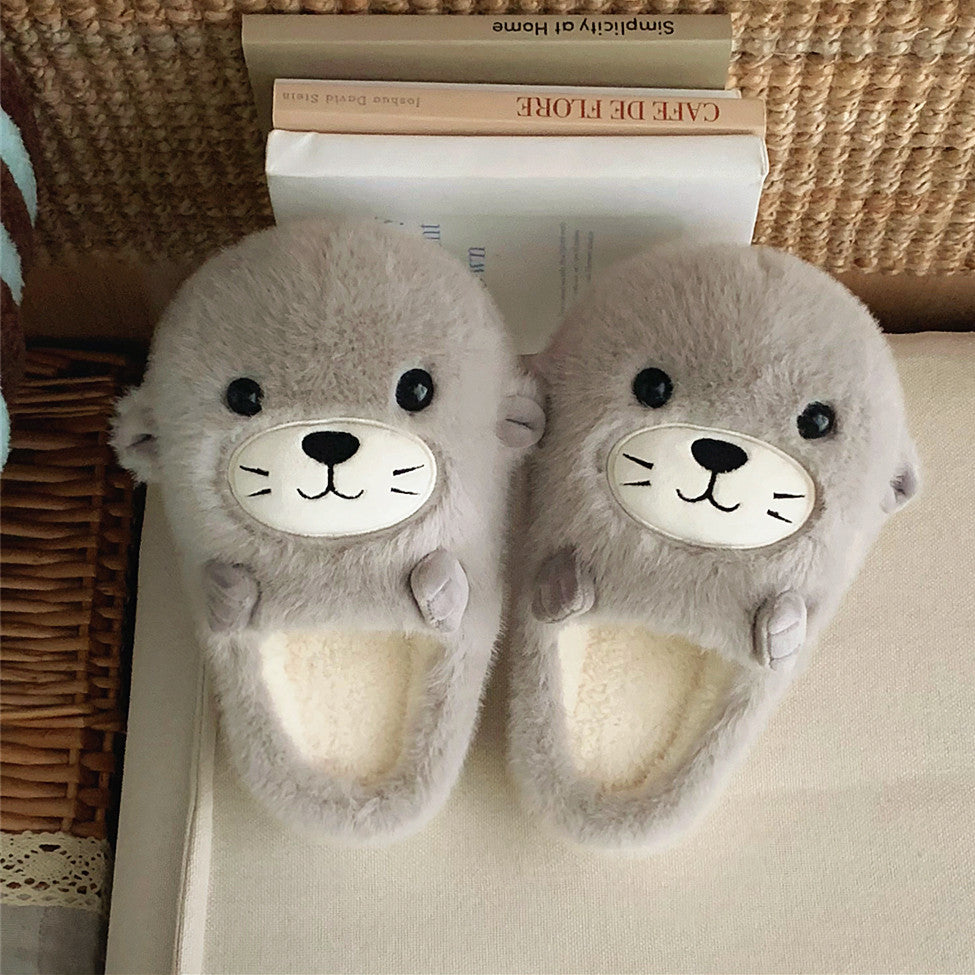 Autumn/Winter Cute Cartoon Seal Slippers