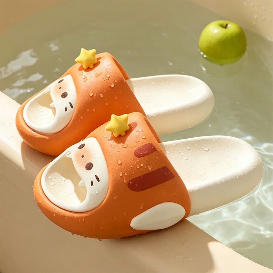Summer Slightly Low Arch Cute Cartoon 3D Star Cat Slides