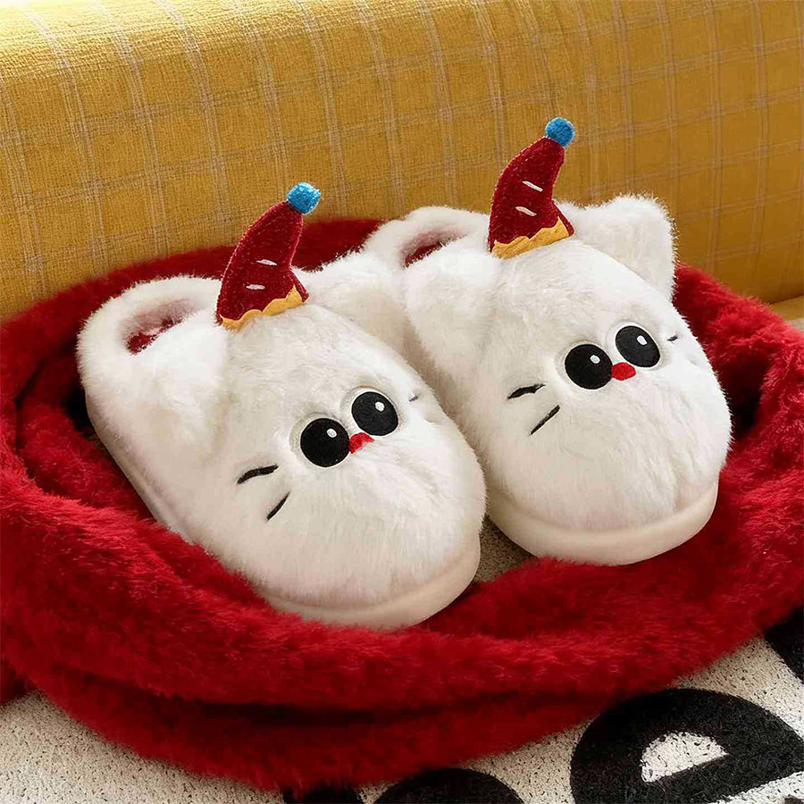 Autumn/Winter Cute Cartoon Cat Slippers