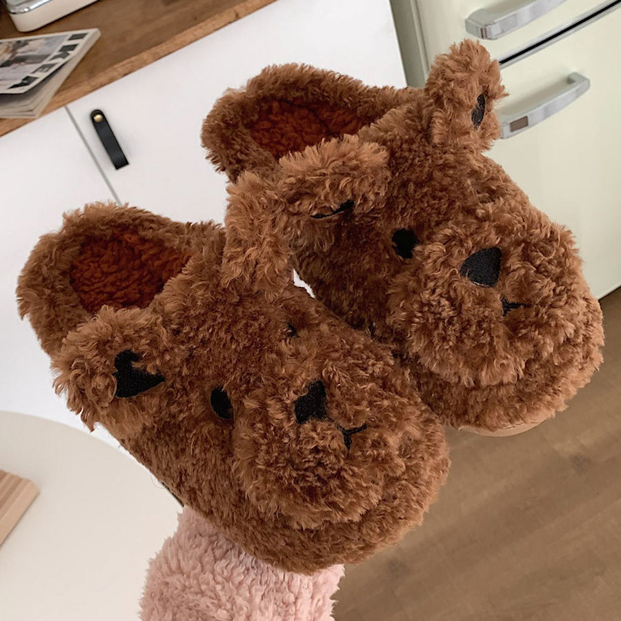 Autumn/Winter Cute Teddy Dog Slippers For Women