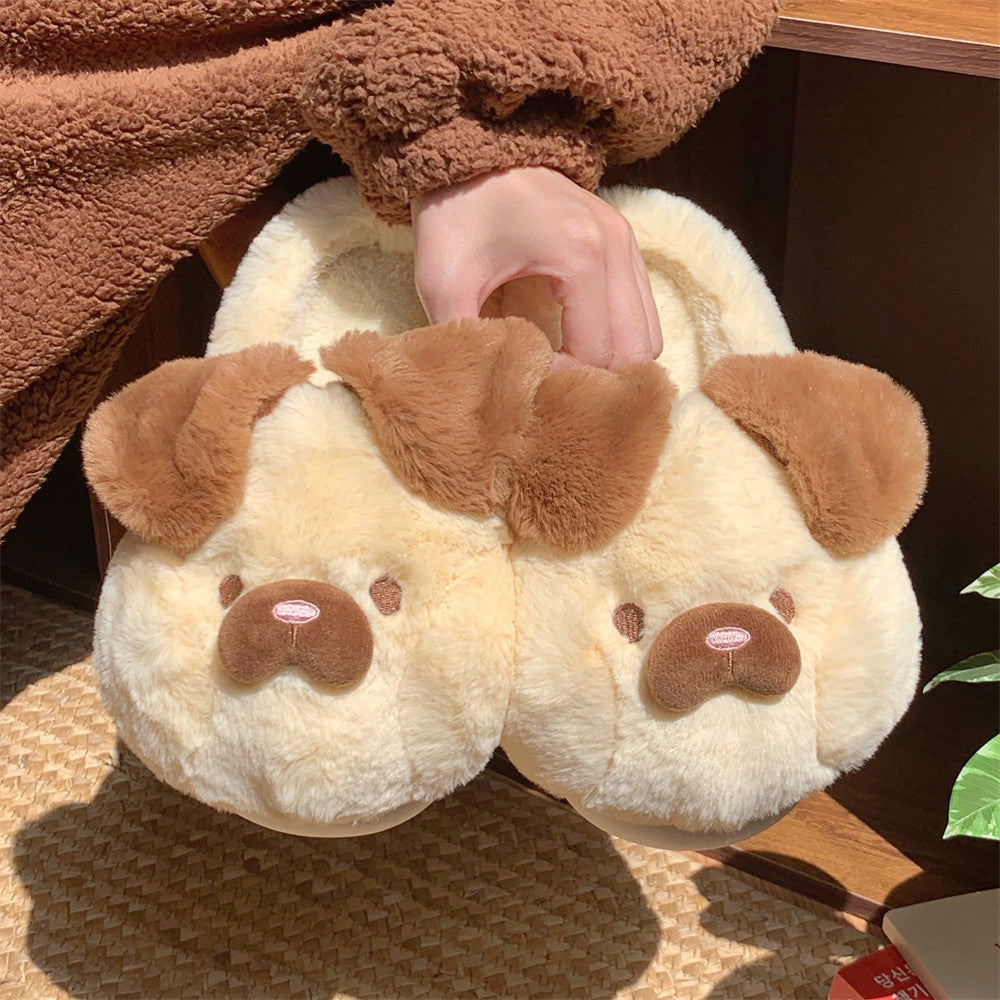 Autumn/Winter Cute Cartoon Dog Slippers