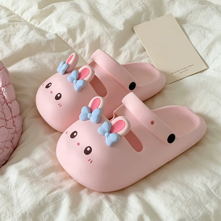 Summer Slightly Low Arch Cute Cartoon Little Rabbit Lolita Mary Jane Slides