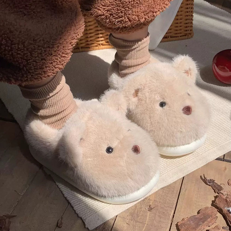 Autumn/Winter Cute Cartoon Bear Slippers