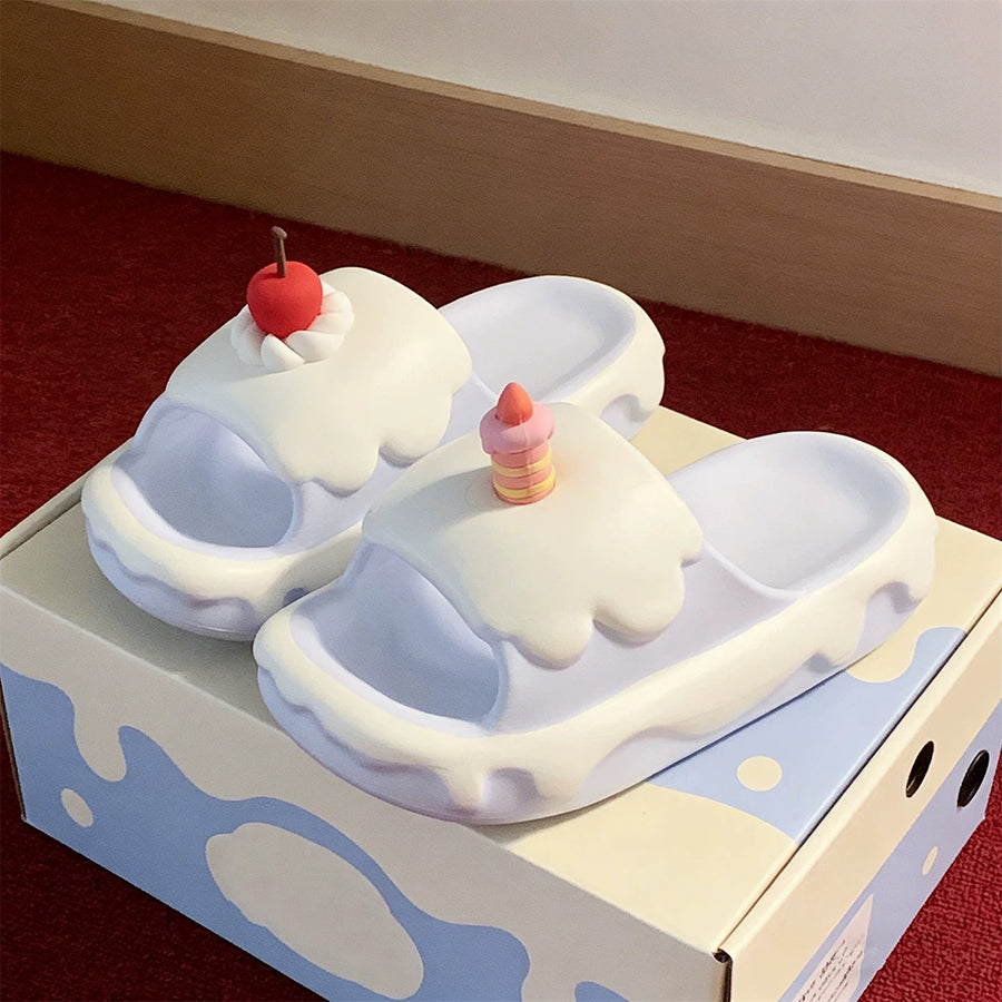 Summer Cute Cartoon Birthday Cake Slides