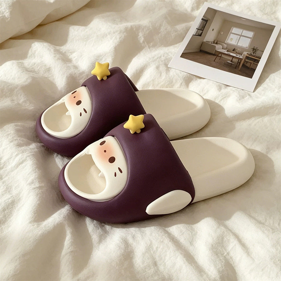 Summer Slightly Low Arch Cute Cartoon 3D Star Cat Slides