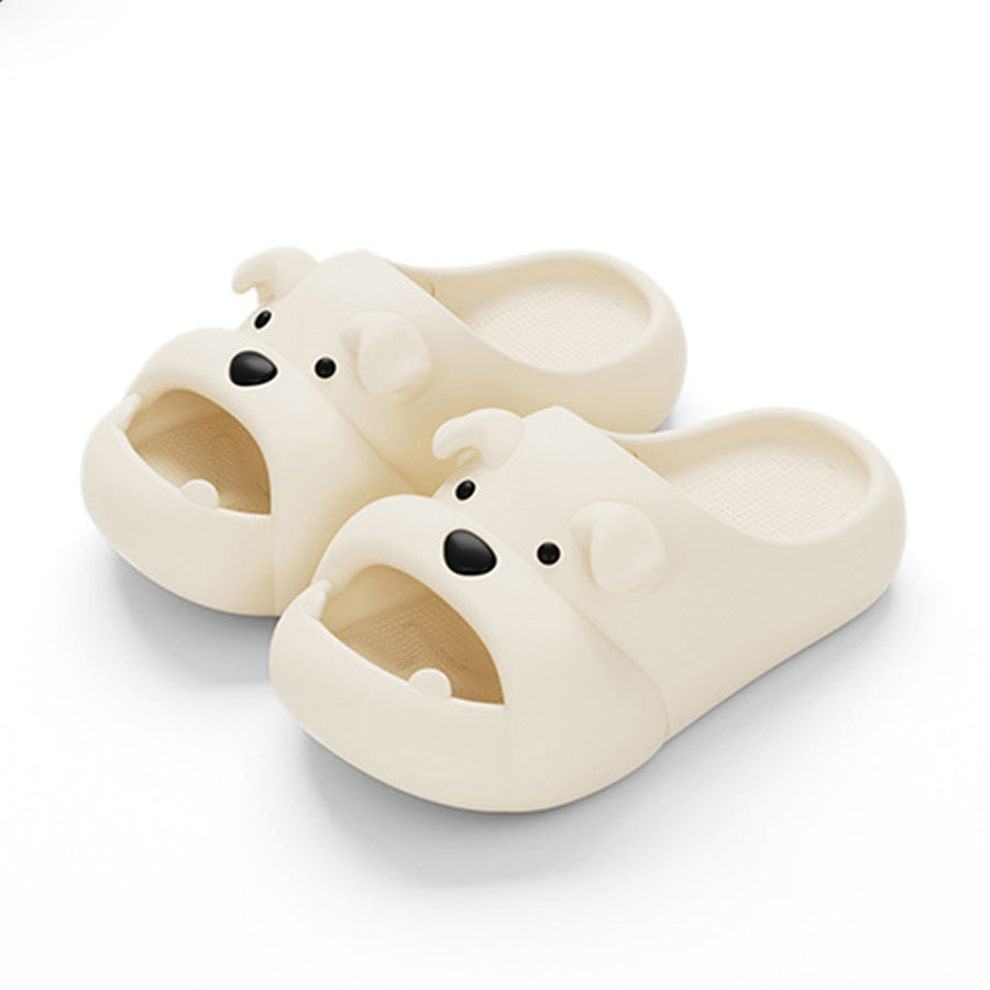 Summer Slightly Low Arch Cute Cartoon Frenchie Slides Dog Slippers