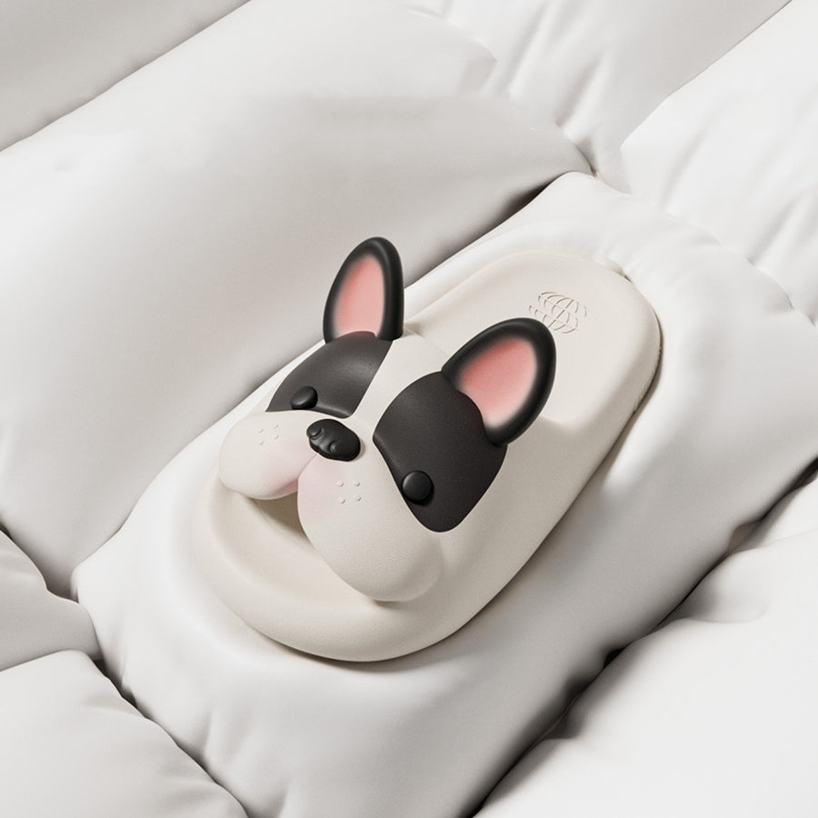 Summer Cute Cartoon Frenchie Slides Dog Slippers