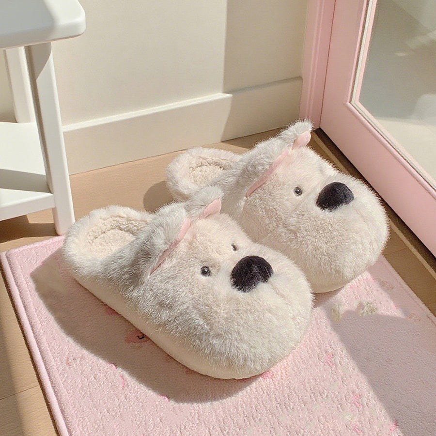 Autumn/Winter Cute West Highland White Terrier Dog Slippers For Women