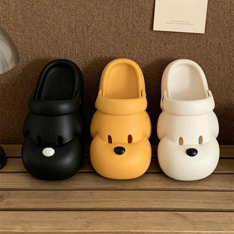 Summer Slightly Low Arch Cute Cartoon Dog Clogs