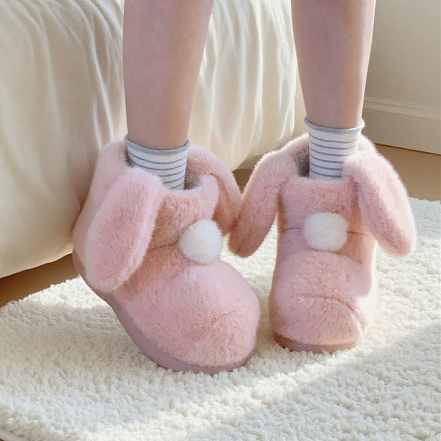 Autumn/Winter Cute Cartoon Bunny Ears Slippers Boots