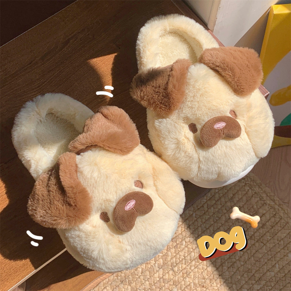 Autumn/Winter Cute Cartoon Dog Slippers