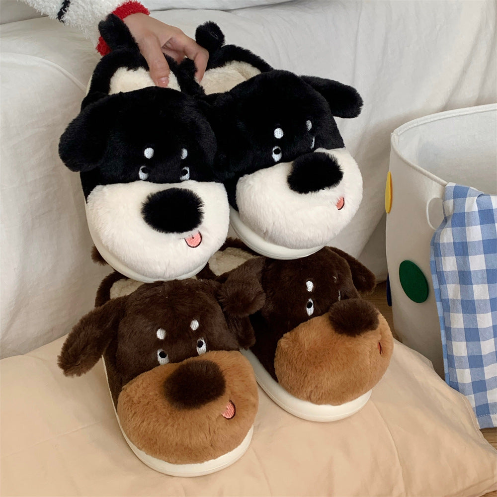 Autumn/Winter Cute Cartoon Dog Slippers