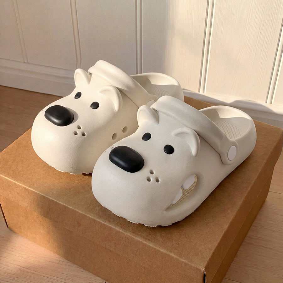 Summer Cute Cartoon West Highland White Terrier Dog Clogs