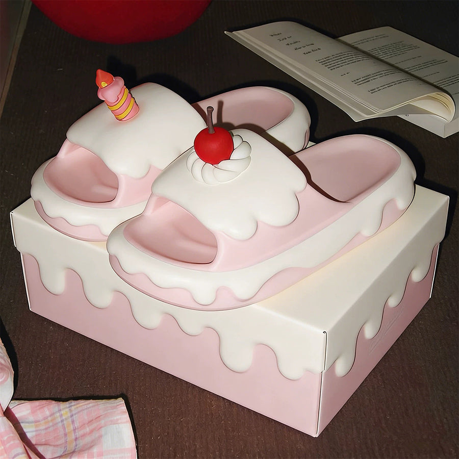 Summer Cute Cartoon Birthday Cake Slides