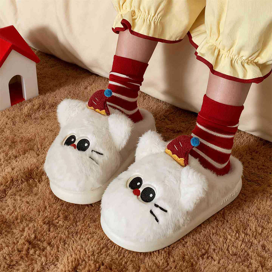 Autumn/Winter Cute Cartoon Cat Slippers
