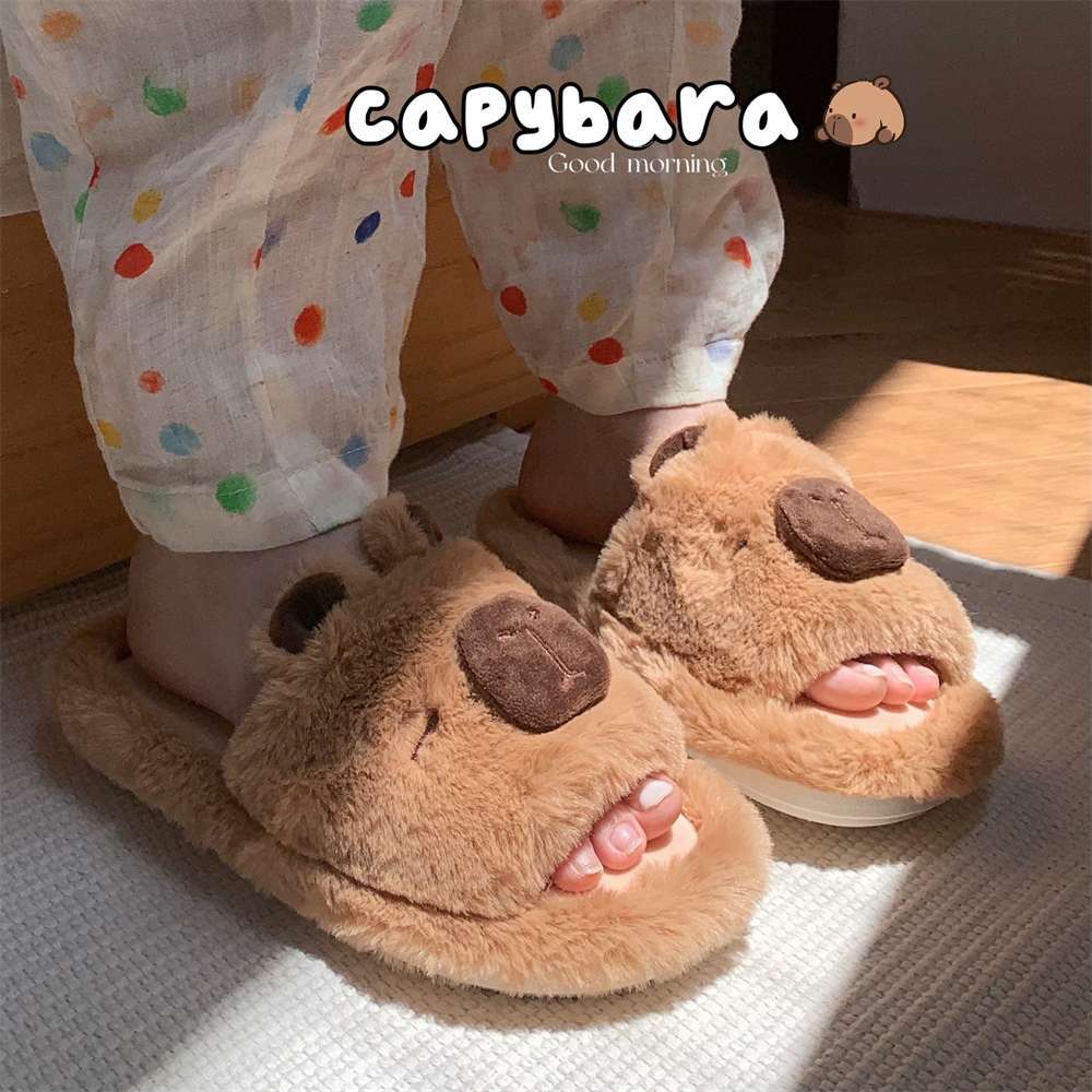 Autumn/Winter Cute Capybara Slippers