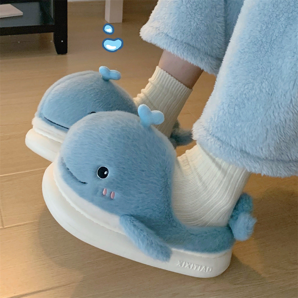 Autumn/Winter Cute Little Whale Slippers For Women