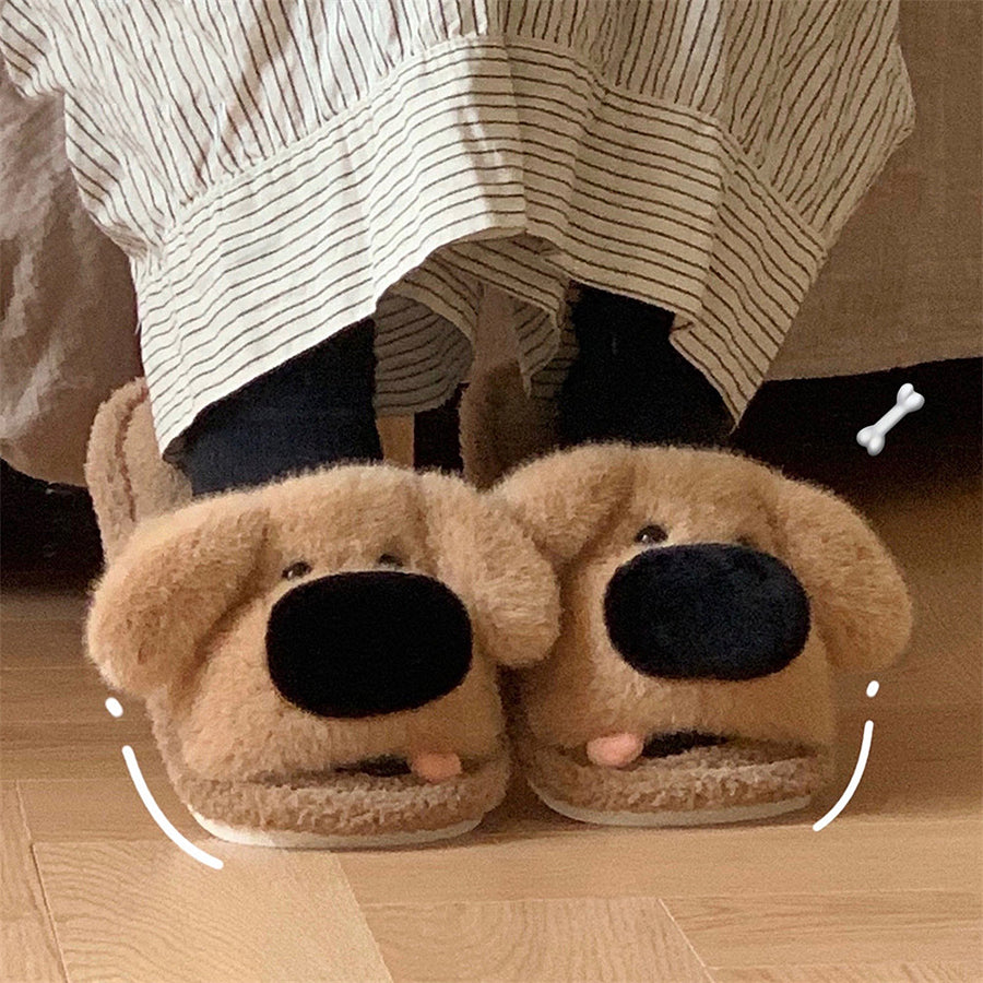 Autumn/Winter Cute Dog Slippers For Women