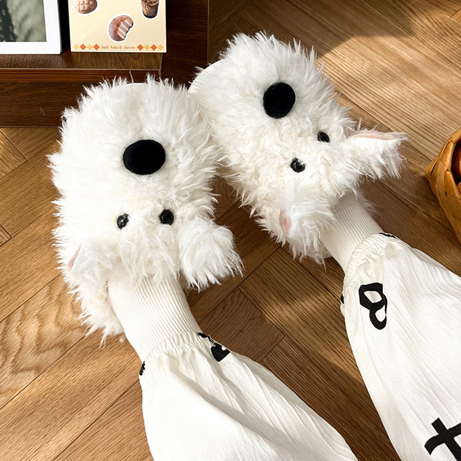 Autumn/Winter Cute Cartoon Scruffy Westie Dog Slippers