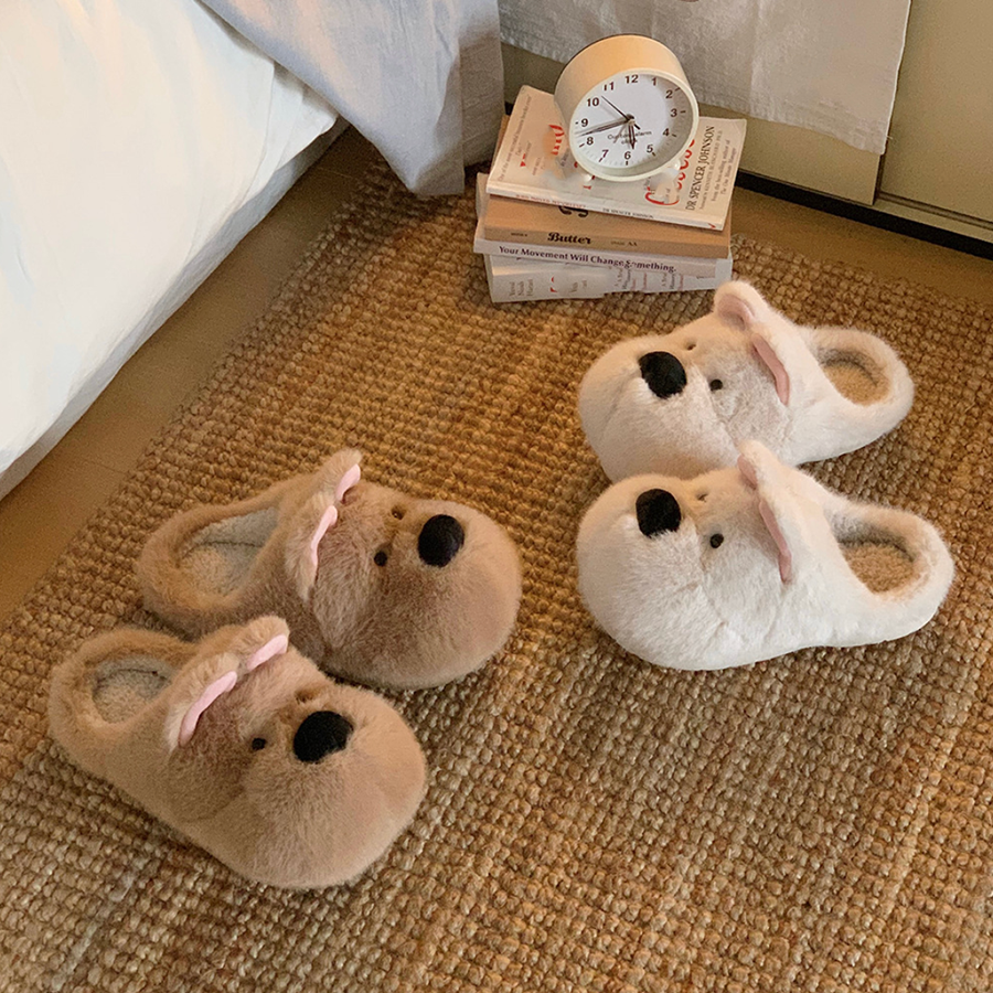 Autumn/Winter Cute West Highland White Terrier Dog Slippers For Women