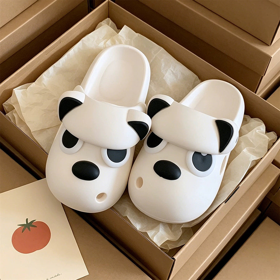 Summer Slightly Low Arch Cute Cartoon Angry Little Dog Clogs