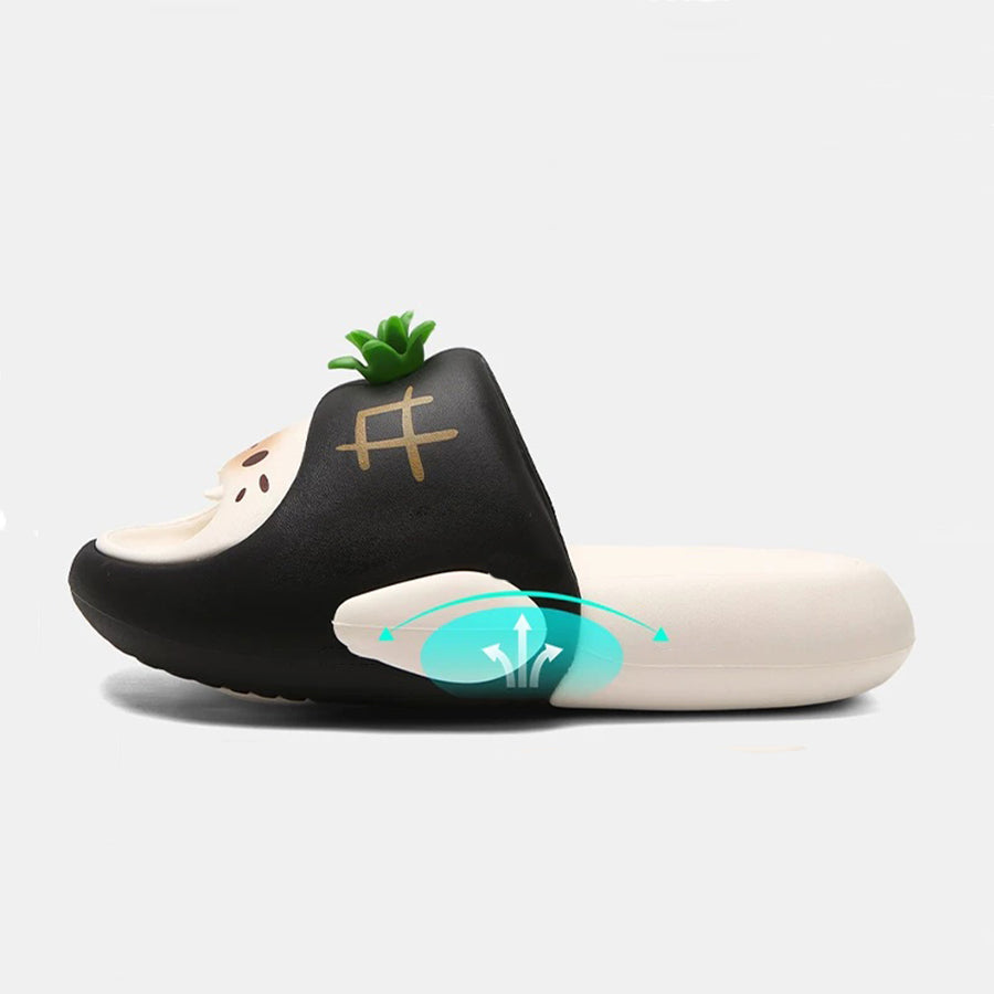 Summer Slightly Low Arch Cute Cartoon Pineapple Cat Slides