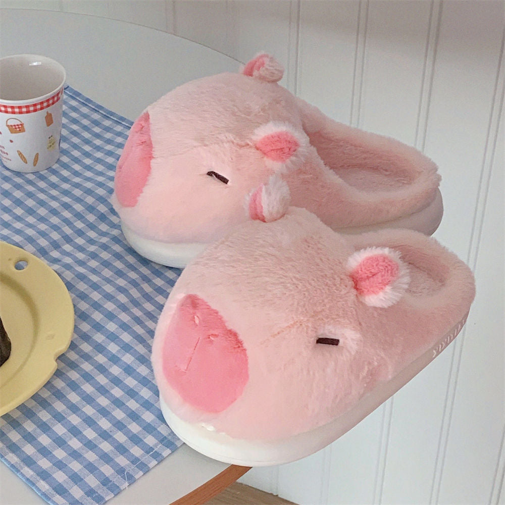 Autumn/Winter Cute Cartoon Capybara Slippers